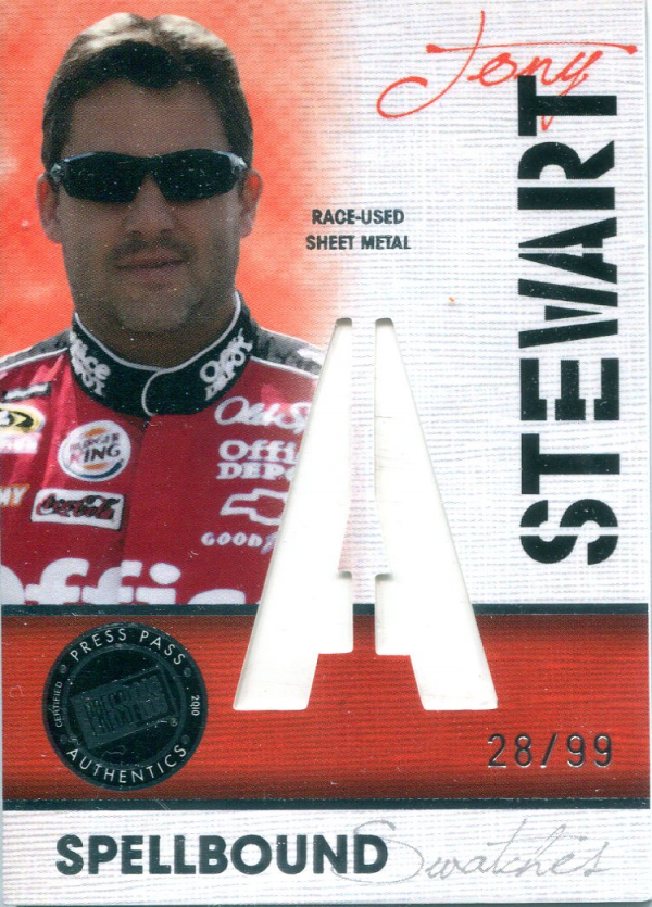 2010 Press Pass Eclipse Spellbound Swatches #SSTS5 Tony Stewart A