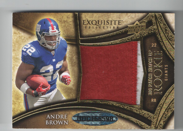 2009 Exquisite Collection Rookie Big Patch Match-Up #BC Andre Brown/Glen Coffee