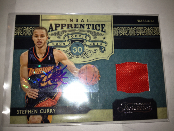 2009-10 Timeless Treasures NBA Apprentice Materials Signatures #6 Stephen Curry