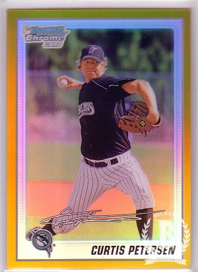 2010 Bowman Chrome Prospects Gold Refractors #BCP78 Curtis Petersen