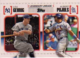 2010 Topps Legendary Lineage #LL42 Lou Gehrig/Albert Pujols