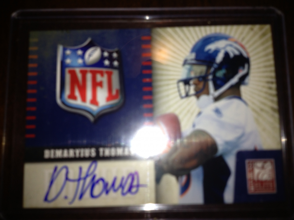 2010 Donruss Elite Rookie NFL Shield Autographs #9 Demaryius Thomas