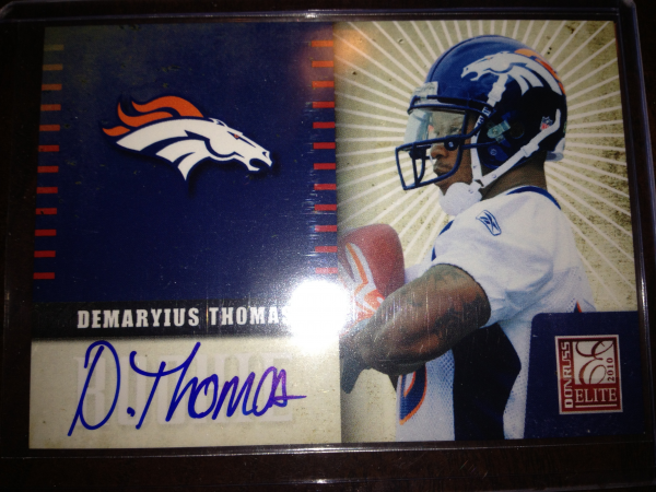 2010 Donruss Elite Rookie NFL Team Logo Autographs #9 Demaryius Thomas