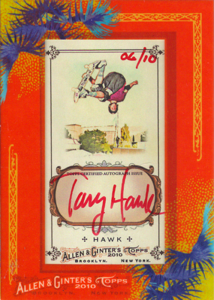 2010 Topps Allen and Ginter Autographs Red Ink #THA Tony Hawk