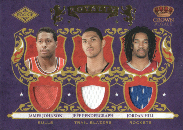 2009-10 Crown Royale Rookie Royalty Materials #10 James Johnson/Jeff Pendergraph/Jordan Hill