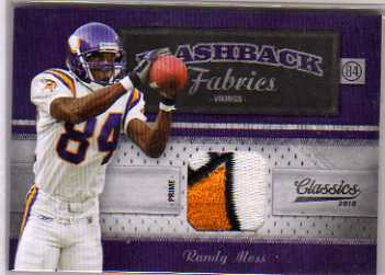 2010 Classics Flashback Fabrics Jerseys Prime #4 Randy Moss/200