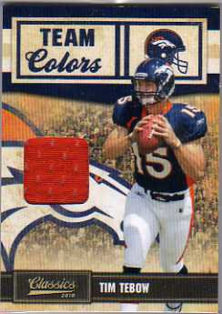 2010 Classics Team Colors Materials #6 Tim Tebow