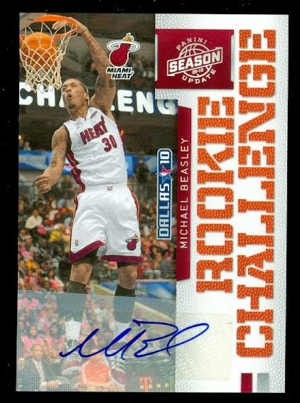 2009-10 Panini Season Update Rookie Challenge Signatures #13 Michael Beasley