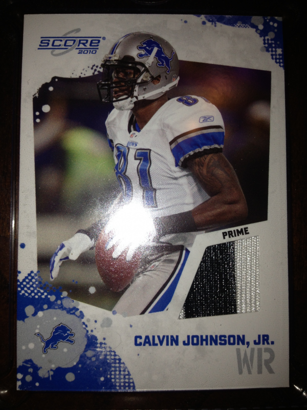 2010 Score Retail Factory Set Jerseys #15 Calvin Johnson