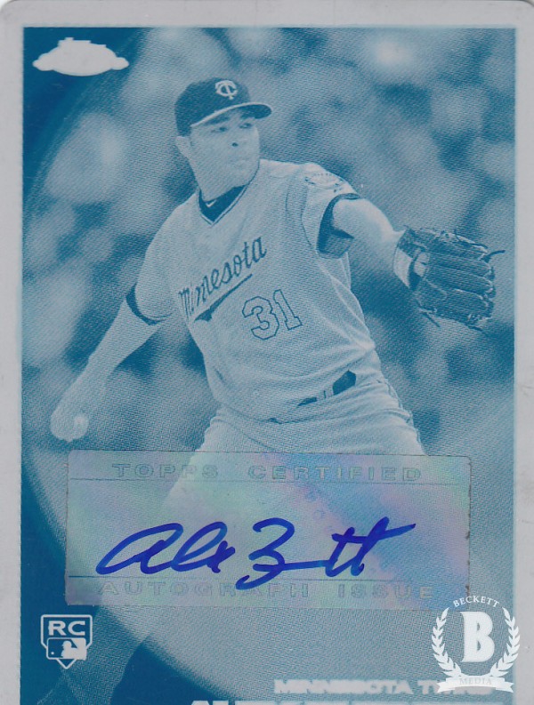 2010 Topps Chrome Rookie Autographs Printing Plates Cyan #188 Alex Burnett