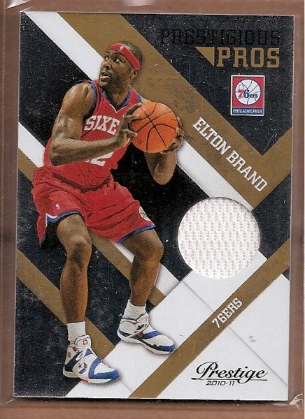2010-11 Prestige Prestigious Pros Materials Gold #8 Elton Brand