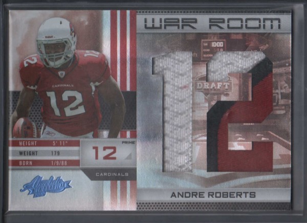 2010 Absolute Memorabilia War Room Materials Oversize Jersey Number Prime #2 Andre Roberts