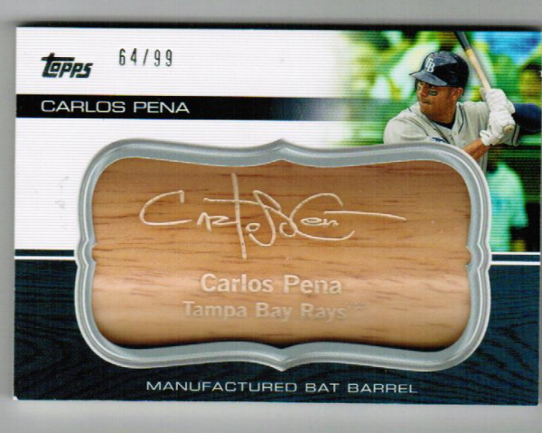 2010 Topps Update Manufactured Bat Barrel #MB82 Carlos Pena