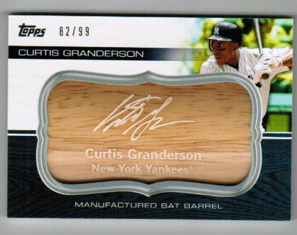 2010 Topps Update Manufactured Bat Barrel #MB105 Curtis Granderson