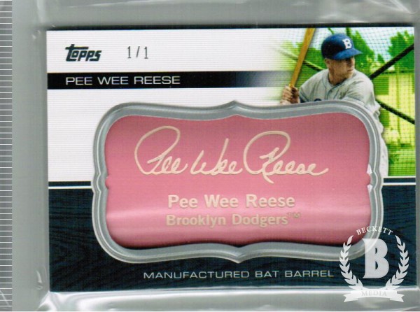 2010 Topps Update Manufactured Bat Barrel Pink #MB155 Pee Wee Reese