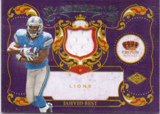 2010 Crown Royale Rookie Royalty Materials #19 Jahvid Best