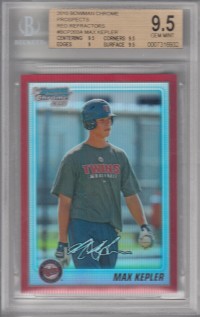 2010 Bowman Chrome Prospects Red Refractors #BCP203A Max Kepler front image