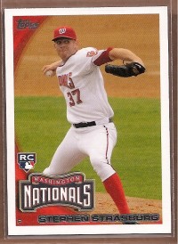 2010 Topps #661D Stephen Strasburg UPD/White Jersey Arm Back