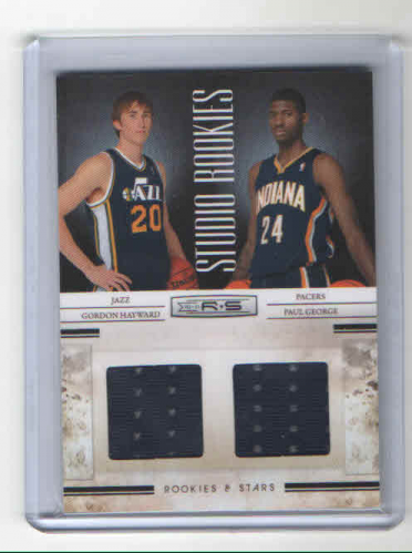 2010-11 Rookies and Stars Studio Combo Rookies Materials #5 Gordon Hayward/Paul George