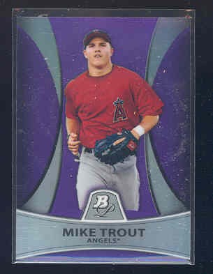 2010 Bowman Platinum Prospects Purple Refractors #PP5 Mike Trout