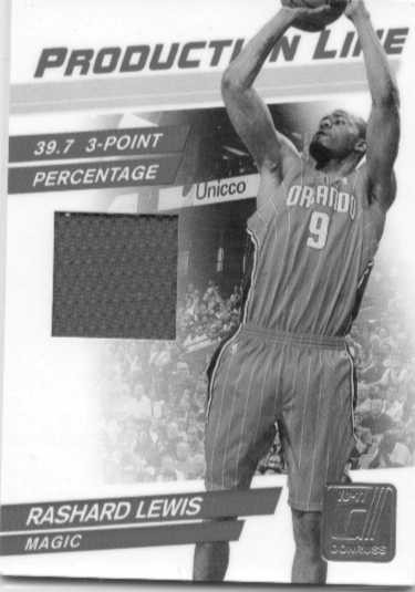 2010-11 Donruss Production Line Materials #95 Rashard Lewis/399