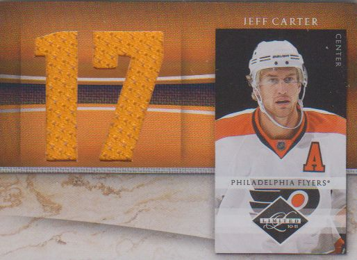 2010-11 Limited Jumbo Materials Jersey Numbers #18 Jeff Carter