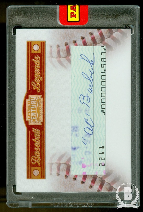 2010 Panini Century Cut Autographs #1 Al Barlick/100