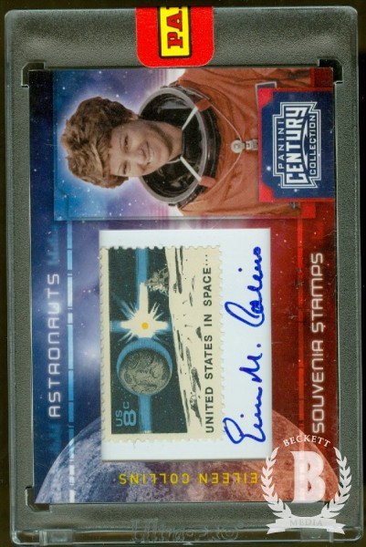 2010 Panini Century Astronauts Eight Cent United States in Space Stamp Autographs #5 Eileen Collins/30