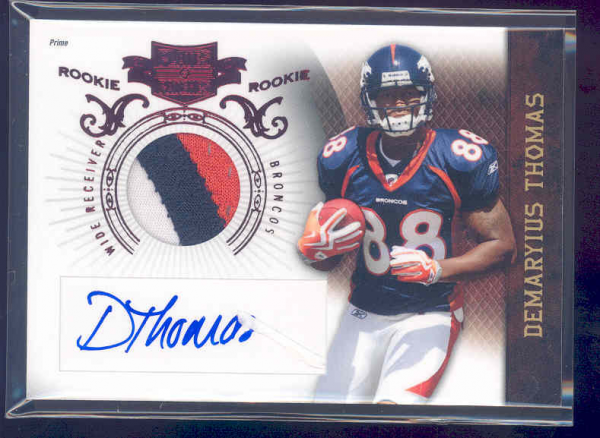 2010 Panini Plates and Patches #209 Demaryius Thomas JSY AU/699 RC