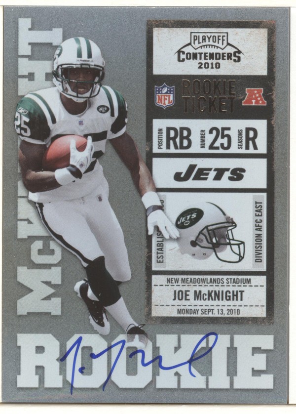 2010 Playoff Contenders #220B Joe McKnight WJ AU/392* RC/(white jersey)