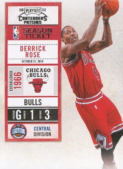 2010-11 Playoff Contenders Patches #69 Derrick Rose