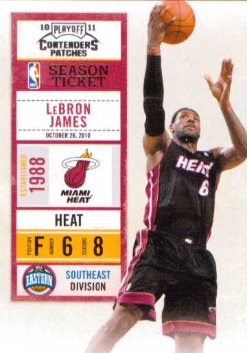 2010-11 Playoff Contenders Patches #93 LeBron James