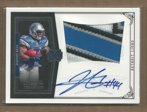 2010 Playoff National Treasures #317 Jahvid Best JSY AU RC