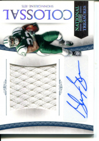 2010 Playoff National Treasures Colossal Materials Signature #54 Shonn Greene/10 front image
