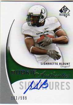 2010 SP Authentic #168 LeGarrette Blount AU RC