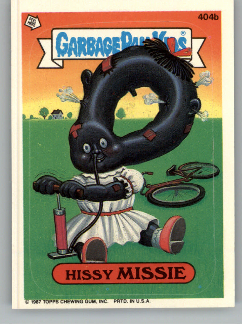 1987 garbage pail kids #404b hissy missie series