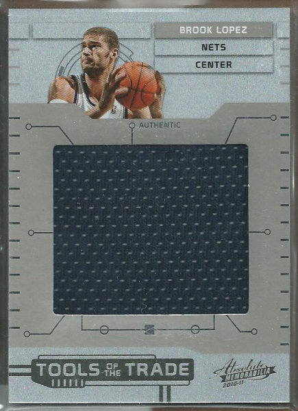 2010-11 Absolute Memorabilia Tools of the Trade Materials Jumbo #12 Brook Lopez/99