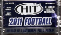 2011 SAGE HIT Football Hobby Pack Low Series