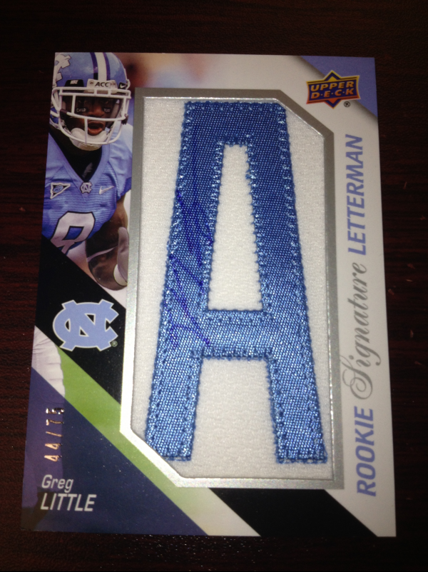 2011 Upper Deck Rookie Letterman Autographs #RSLGL Greg Little/600*