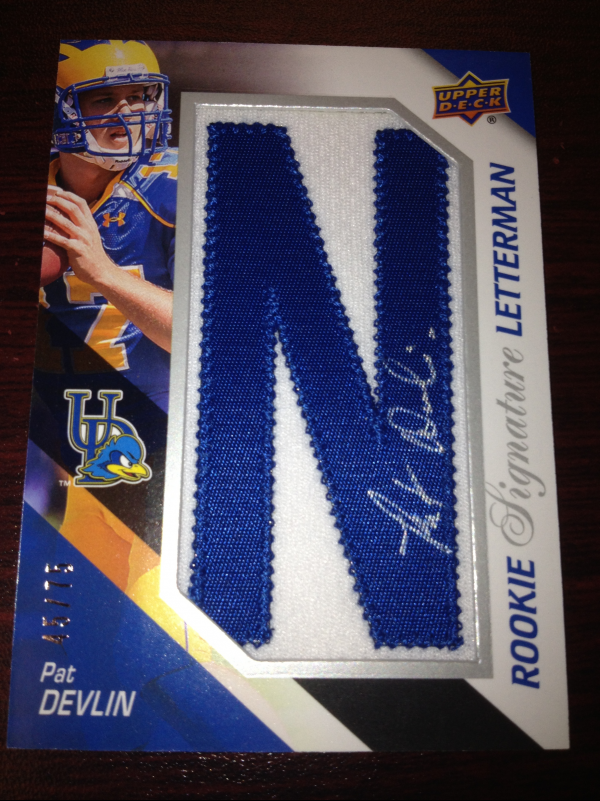 2011 Upper Deck Rookie Letterman Autographs #RSLPD Pat Devlin/600*