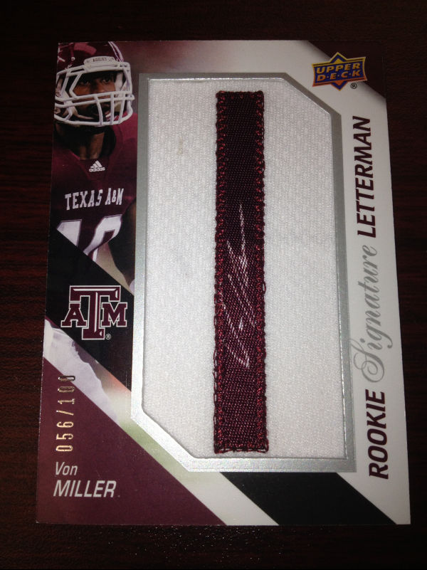 2011 Upper Deck Rookie Letterman Autographs #RSLVM Von Miller/600*