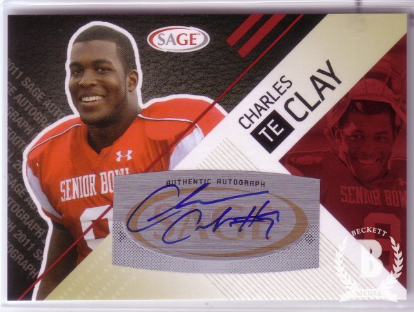 2011 SAGE Autographs Red #7 Charles Clay