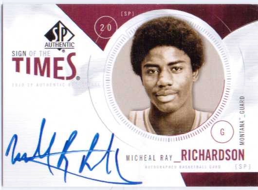 2010-11 SP Authentic Sign of the Times #SMR Micheal Ray Richardson
