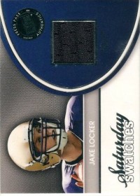 2011 Press Pass Legends Saturday Swatches Silver #SSWJL Jake Locker front image