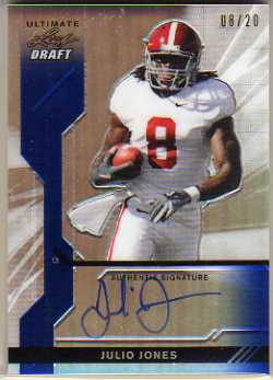 2011 Leaf Ultimate Draft Metal Prismatic Blue #UJJ2 Julio Jones