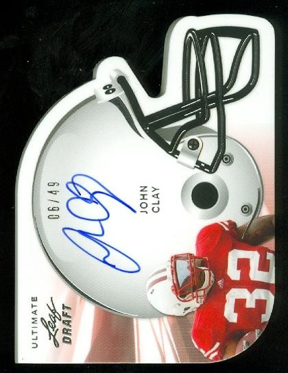 2011 Leaf Ultimate Draft Helmet Die Cuts #HJC1 John Clay