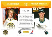 2010-11 Playoff Contenders Draft Tandems Autographs #12 Patrick Marleau/Joe Thornton back image