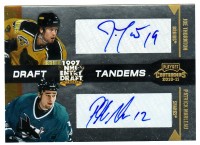 2010-11 Playoff Contenders Draft Tandems Autographs #12 Patrick Marleau/Joe Thornton front image