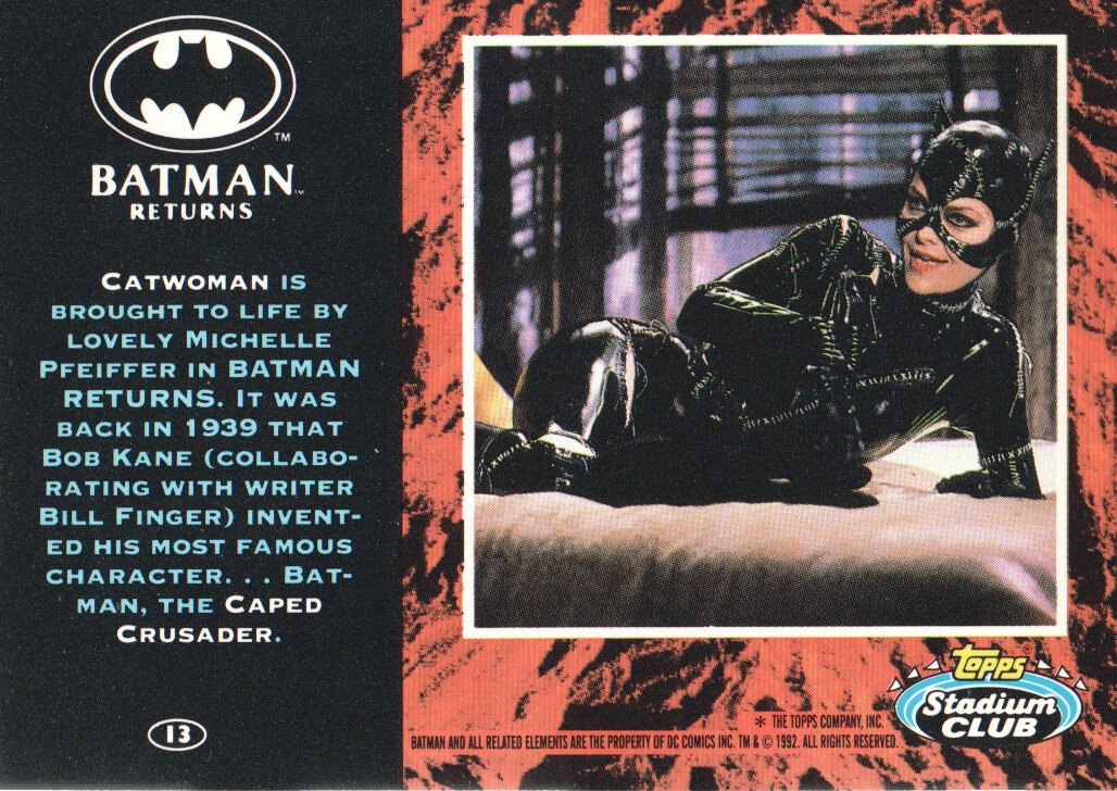 topps batman returns trading cards