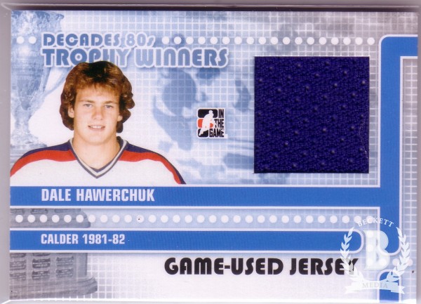 2010-11 ITG Decades 1980s Trophy Winners Jerseys Black #TWJ05 Dale Hawerchuk